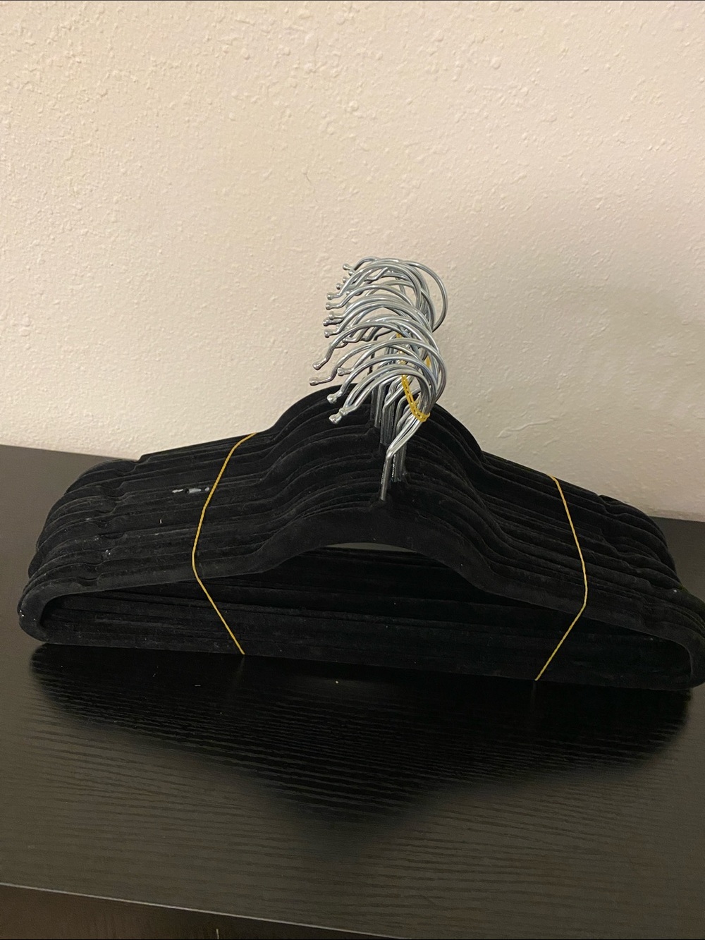 24 Black Velvet Suit Hangers - 24 pieces Pack